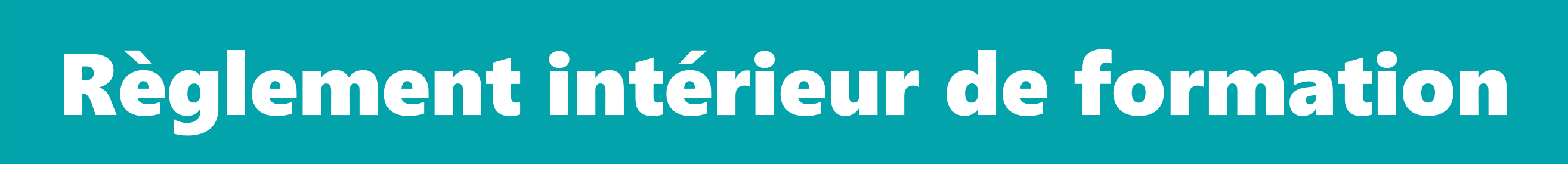 Reglement interieur